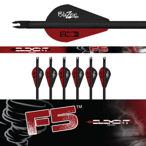 F5 Arrows 6 Pk. - Fletched (.001 straightness)