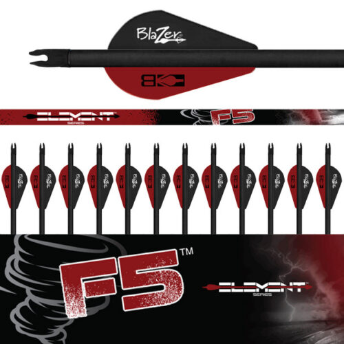 F5 Arrows 12 Pk. - Fletched (.001 straightness)
