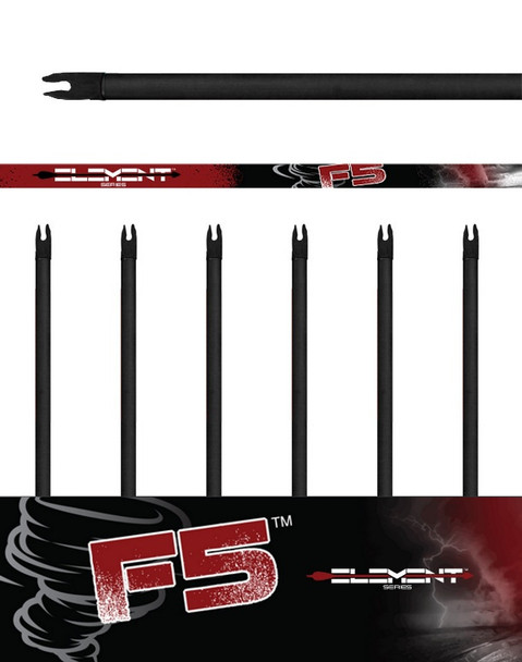 F5 Arrows 6 Pk. - Bare Shaft (.001 straightness)