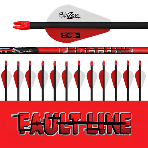 Faultline Arrows 12 Pk. - Fletched (.001 straightness)