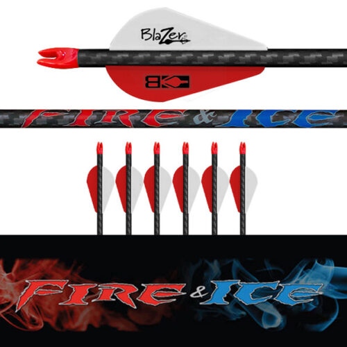 Fire & Ice Arrows 6 Pk. - Fletched (.001 straightness)