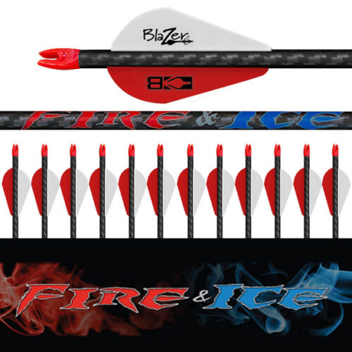 Fire & Ice Arrows 12 Pk. - Fletched (.001 straightness)