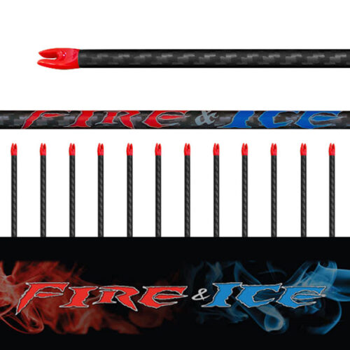Fire & Ice Arrows 12 Pk. - Bare Shafts (.001 straightness)