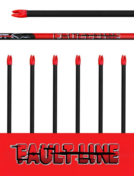 Faultline Arrows 6 Pk. - Bare Shafts (.001 straightness)